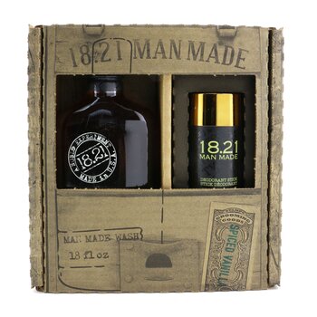 18.21 Man Made Man Made Wash & Deodorant Set - # Spiced Vanilla: 1x Shampoo, Conditioner & Body Wash 530ml + 1x Deodorant Stick 75g 2pcs