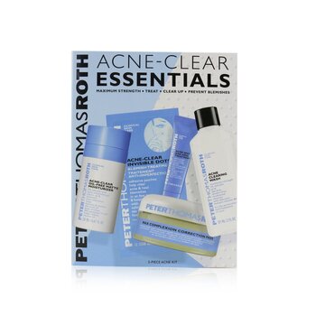 Acne-Clear Essentials 5-Piece Acne Kit: Wash 57ml+Correction Pads 20 pcs+Moisturizer 20ml+Treatment 7.5ml+Clear Dots 12 dots  5pcs