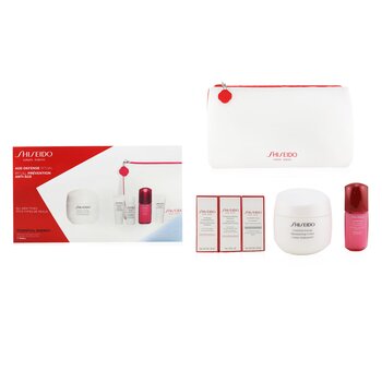 Age Defense Ritual Essential Energy Set (For All Skin Types): Moisturizing Cream 50ml + Cleansing Foam 5ml + Softener Enriched 7ml + Ultimune Concentrate 10ml + Eye Definer 5ml  5pcs+1pouch