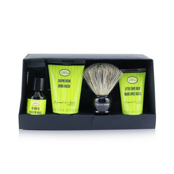 Set Con Bolsa The Four Elements of The Perfect Shave - Bergamot & Neroli : Aceite Pre Afeitado + Crema de Afeitar + Bálsamo Para Después de Afeitar + Brocha + Cuchilla  5pcs+1Bag