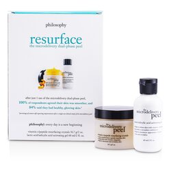 Philosophy Microdelivery Peel Set Desm.t: Lactic/Salicylic Acid Activation Gel + Vitamin C Resurfacing Crystal 2pcs