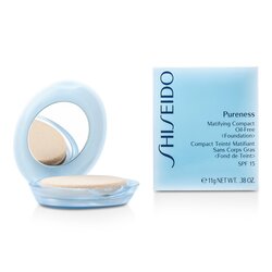 Shiseido Pureness Matifying Compact s/ óleo Base SPF15 (Case + Refill) - # 40 Natural Beige 11g/0.38oz