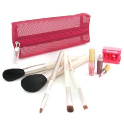 up plus make-up set Bourjois: 5x štětec + 2x mini lesk na rty + ořezávátko + toaletní taštička