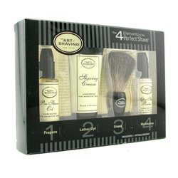 The Art Of Shaving Starter Kit - Unscented: Pre Shave Oil + Shaving Cream + Brush + After Shave Balm 4pcs