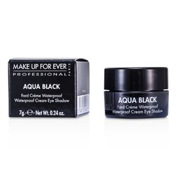 Make Up For Ever Wodoodporny kremowy cień do powiek Aqua Black Waterproof Cream Eye Shadow - #1 (Black) 7g/0.24oz