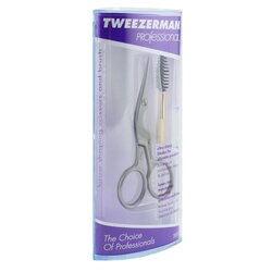 Stainless Brow Shaping Scissors & Brush