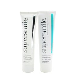 Supersmile Professional Whitening System: Toothpaste 119g/4.2oz + Accelerator 102g/3.6oz (Box Slightly Damaged 2pcs