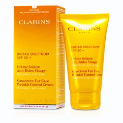 Clarins Sunscreen Wrinkle Control Cream High Protection For Face SPF 50+ 75ml/2.7oz