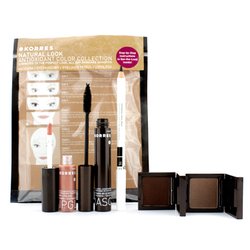 antioksidanttinen koraali silmämeikkikokoelma (2x luomiväri, 1x eyeliner, 1x ripsiväri, 1x huulikiilto)