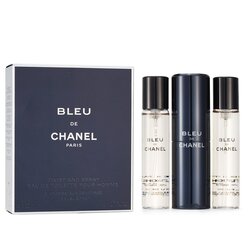 Chanel Bleu De Chanel Eau De Toilette Travel Spray & Two Refills