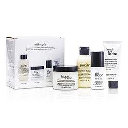 Philosophy Hope for the Best Coffret: Cleasner 60ml/2oz + Mositurizer 60ml/2oz + Eye Cream 15ml/0.5oz + Hand Cream 30ml/1oz 4pcs