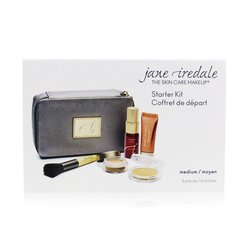 Jane Iredale Starter Набір (6 одиниць): 1xПраймер і Освітлювач, 1xРозсипчаста Мінеральна Пудра, 1xМінеральна Основа, ... - # Середній 6pcs