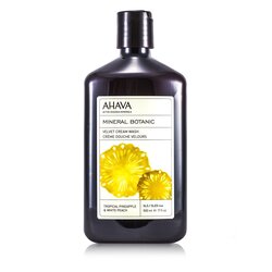 Ahava غسول معدني نباتي مخملي للجسم - بالأناناس الإستوائي والخوخ الأبيض 500ml/17oz