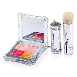 Jill Stuart أحمر خدود مضغوط مختلط (4 ألوان أحمر خدود مضغوط + فرشاة) - # 02 Fresh Apricot 8g/0.28oz