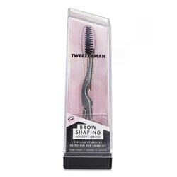 Tweezerman Stainless Steel Brow Shaping Scissors & Brush (Studio Collection) 2pcs