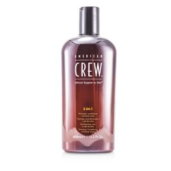 American Crew Men 3 en 1, Champú, Acondicionador y Gel Corporal 450ml/15.2oz