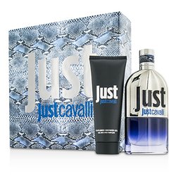 Roberto Cavalli Just Cavalli Him (عبوة جديدة) مجموعة: ماء تواليت سبراي 90مل/3أوقية + جل الإستحمام 75مل/2.5أوقية 2pcs