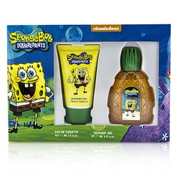 Spongebob Squarepants مجموعة Spongebob: ماء تواليت سبراي 50مل/1.7 أوقية + جل الدش 2pcs
