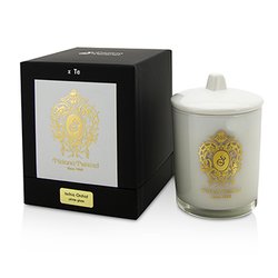 Tiziana Terenzi Свеча с Золотым Узором и Деревянным Фитилем - Ischia Orchid (в Белом Стеклянном Контейнере) 170g/6oz