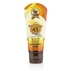 Australian Gold Sheer Coverage Faces Protector Solar SPF 45 Con Bronceador Instantáneo 88ml/3oz