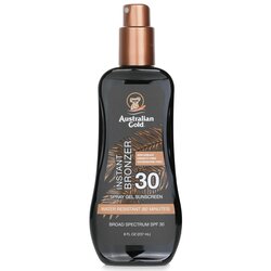 Australian Gold Spray Gel Sunscreen Broad Spectrum SPF 30 with Instant Bronzer 237ml/8oz