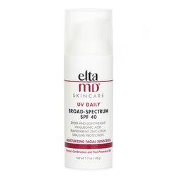 EltaMD UV Денний Зволожуючий Сонцезахисний Засіб для Обличчя SPF 40 - Для Нормальної, Комбінованої Шкіри та Шкіри Після Процедур 48g/1.7oz