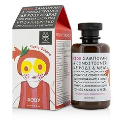 Apivita بلسم وشامبو للأطفال بالرمان والعسل 250ml/8.5oz