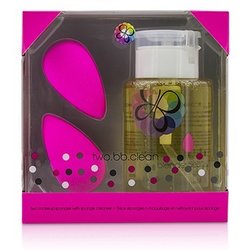 BeautyBlender Two BB Clean Kit (2x BeautyBlender, 1x Liquid BlenderCleanser 150ml/5oz) - Original (Pink) 3pcs