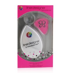 BeautyBlender Liner Designer (1x Eyeliner Application Tool, 1x Magnifying Mirror Compact, 1x Suction Cup) - Pink 3pcs