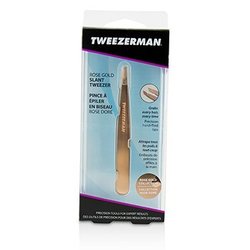 Tweezerman Пинцет со Скошенными Концами - Rose Gold -