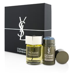 Yves Saint Laurent مجموعة L'Homme: ماء تواليت سبراي 100مل/3.3 أوقية + إصبع إزالة تعرق 75 جرام/2.6 أوقية 2pcs