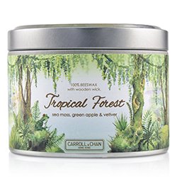 The Candle Company Świeca zapachowa Tin Can 100% Beeswax Candle with Wooden Wick - Tropical Forest (8x5) cm