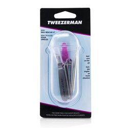 Tweezerman Zestaw do pielęgnacji paznokci Mini Nail Rescue 4pcs Set - # With Pink Nail File 4pcs