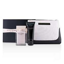 Narciso Rodriguez مجموعة For Her: أو دو برفوم سبراي 50مل/1.6 أوقية + غسول للجسم Her 75مل/2.5 أوقية + محفظة 2pcs+1Pouch