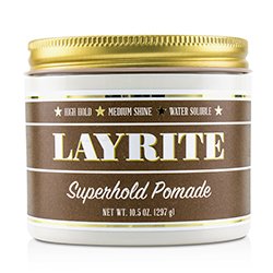 Layrite Pomada Súper Agarre (Agarre Alto, Brillo Medio, Soluble en Agua) 297g/10.5oz