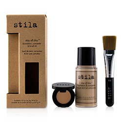 Stila Stay All Day Foundation, Concealer & Brush Kit - # 1 Bare (Box Slightly Damaged) 2pcs