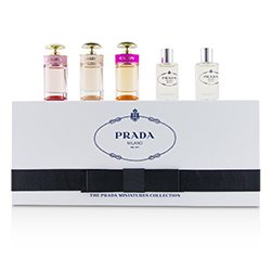 Prada Miniature Coffret: Les Infusions De Iris 8ml + De Fleur D'Oranger 8ml + Candy 7ml + Candy Florale 7ml + Candy L'Eau 7ml 5pcs