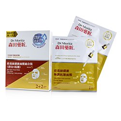 Dr. Morita Signature Silk Fiber Series - Facial Mask Twin Pack (Whitening + Anti-Wrinkle) 4pcs