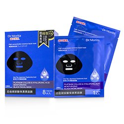 Dr. Morita Platinum Colloid & Hyaluronic Acid Moisturizing Black Facial Mask 8pcs
