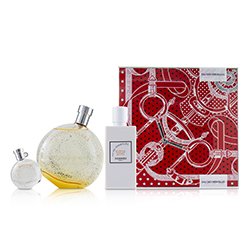 Hermes Eau Des Merveilles Coffret: Eau De Toilette Spray 100ml/3.3oz + Moisturizing Body Lotion 80ml/2.7oz + Eau De Toilette 7.5ml/0.25oz 3pcs
