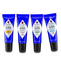 Jack Black The Balm Squad Gift Set: Intense Therapy Lip Balm SPF25 (Natural Mint & Shea Butter + Shea Butter & Vitamin E + Vanilla Mint + Mango & Mandarin) 4pcs