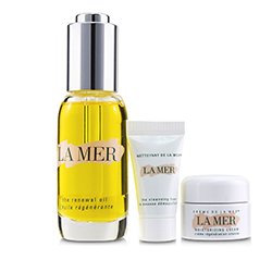 La Mer Miraculous Glow Set: The Cleansing Foam - 5ml/0.17oz + The Renewal Oil - 30ml/1oz + Creme De La Mer The Moisturizing Cream - 7ml/0.24oz 3pcs