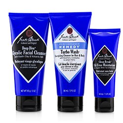Jack Black The Fresh Man Set: Deep Dive Glycolic Facial Cleanser + Clean Break Oil-Free Moisturizer + Turbo Wash Energizing Cleanser 3pcs