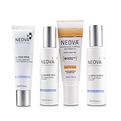 Neova Clinical Recovery Post Procedure Cure System: Cu3 Gentle Cleanser 100ml + Cu3 Tissue Repair + 56g + Cu3 Recovery Spray 100ml + Silc Sheer 2.0 Photo Finish Tint SPF 40 74ml + bag 4pcs+1bag