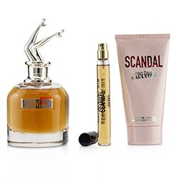 Jean Paul Gaultier Scandal Coffret: Eau De Parfum Spray 80ml/2.7oz + Perfumed Body Lotion 75ml/2.5oz + Eau De Parfum Spray 10ml/0.34oz 3pcs