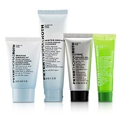 Peter Thomas Roth Kit Jet, Set, Facial ! 4-Piece: 1x Limpiador 30ml + 1x Hidratante 20ml + 1x Gel Mascarilla de Pepino 14ml + 1x Gel Peeling 15ml 4pcs