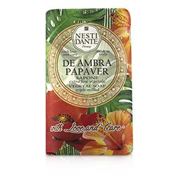 Nesti Dante Jabón Vegetal Triple Molido Con Amor & Cuidado - De Ambra Papaver 250g/8.8oz