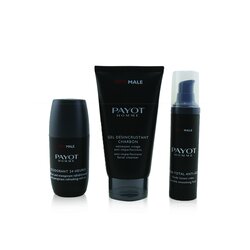 Payot Set Optimale Energising Ritual For Men: 1x Limpiador Facial 150ml + 1x Fluido Suavizante de Arrugas 50ml + 1x Roll-On de 24 Hrs 75ml 3pcs