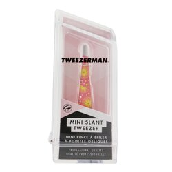 Tweezerman Скошенный Мини Пинцет (с Рисунком) - Pink Lemonade -