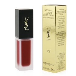 איב סאן לורן Tatouage Couture Velvet Cream Velvet Matte Stain שפתון מט קרמי וקטיפתי - # 206 Club Bordeaux 6ml/0.2oz